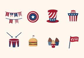 Flat USA Independence Day Vectors