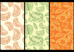 Clementine Pattern Background vector