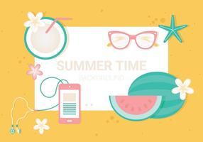 Happy Summer Time on Beach Illustration 2490341 Vector Art at Vecteezy