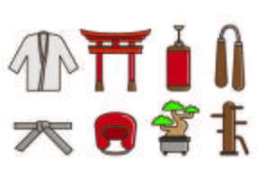 Set Of Dojo Icons vector