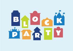 Block party vector illustration
