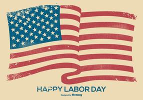 Grunge Happy Labor Day Background vector