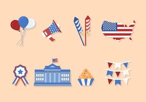 Flat USA Independence Day Vectors