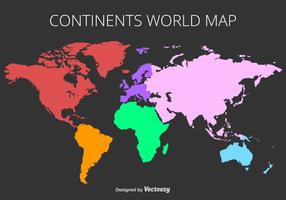 Vector mapa del mundo colorido