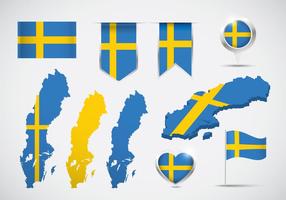 Vector de mapa de Suecia