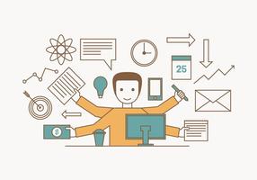 Multitasking Illustration vector