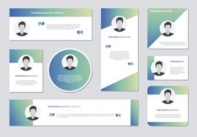 Website Testimonials Box Template Vector