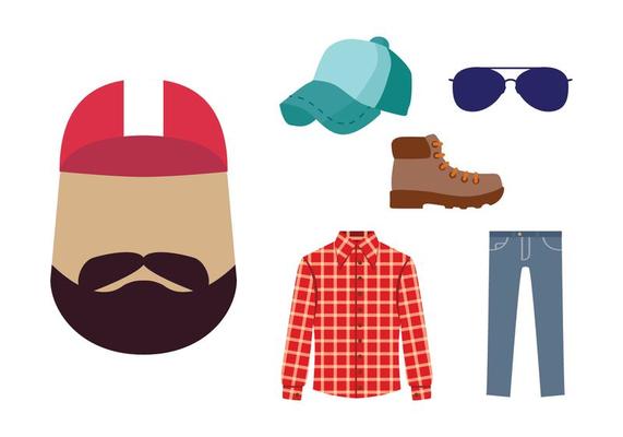 Trucker Guy Icon Vector