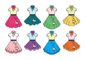 Poodle Skirt Collection vector