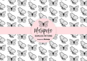 Mariposa Hand Drawn Seamless Vector Pattern