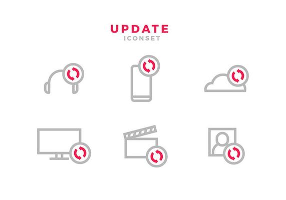 Update Icon Red Free Vector