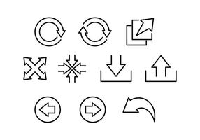 Free Interface Arrow Line Icon Vector