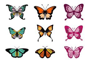 Vector libre de mariposas de colores