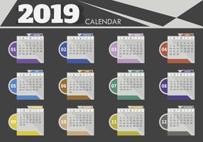 Design Template Of Desk Calendar 2019 vector