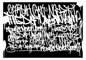 Graffiti Etiquetas Fondo Negro vector