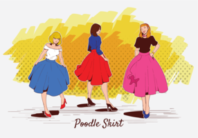 Poodle Skirt Vector Illustration