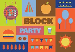Block party vector icons