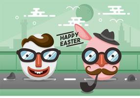 Hipster Easter Vector Design