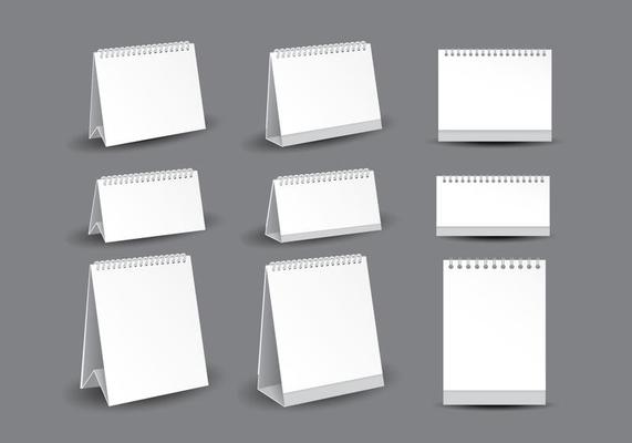 Blank Desktop Calendar Template Vectors