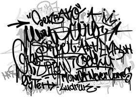 Vector Graffiti tags monocrome background