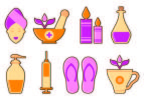 Set Of Beauty Clinic Icons vector