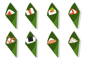 Free Temaki Sushi With Different Topping Vector