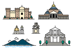 Napoli Landmark Icon Vector