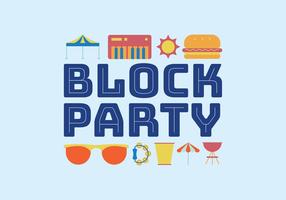 Block party vector icons