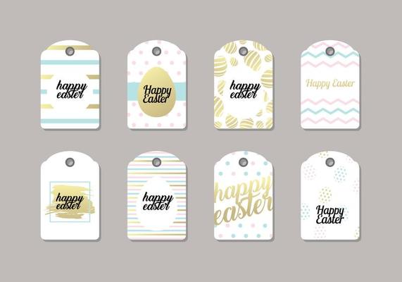 Trendy Easter Gift Tag Vector