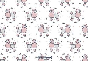 Girly Poodle Vector Pattern