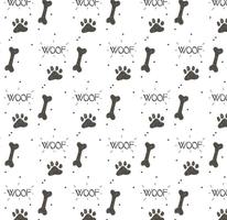 Dog Footprint Pattern Vector 