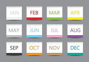 Desktop Calendar Template vector