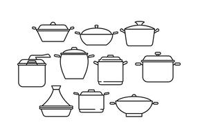 Free Pan Line Collection Vector