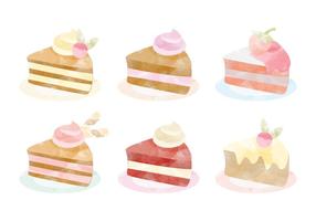 Vector Watercolor Cakes Collection