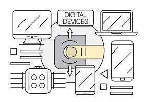 Free Linear Electronics and Digital Devices vector