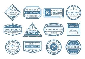 Travel Around World Stamp Vector