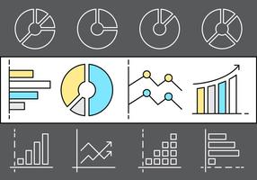 Elementos Lineales de Infografía vector