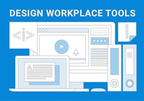 Free Linear Office Tools Elements vector