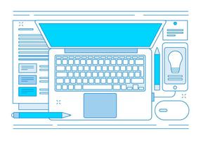 Free Linear Office Tools Elements vector