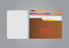 Classified Cachet and Stationery Illustration vector