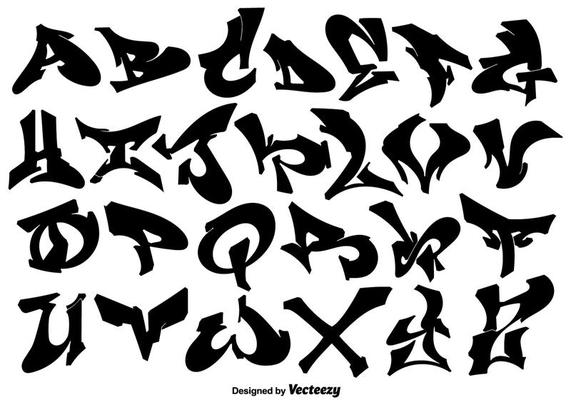 Graffiti Alphabet Vector Art, Icons, and Graphics for Free Download