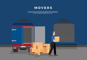 Movers plantilla de envío gratis Vector