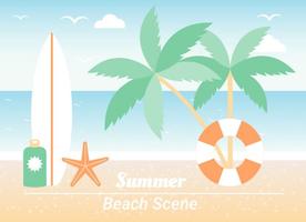 Summer Beach Elements Background vector
