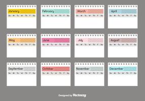 Desktop Calendar Vector Template