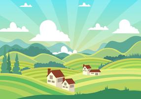 Beautiful Tuscany Landscape vector