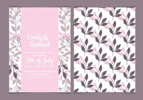 Vector Feminine Watercolor Wedding Invite