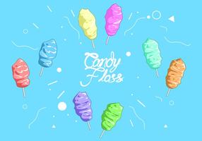 Rainbow Candy Floss Free Vector