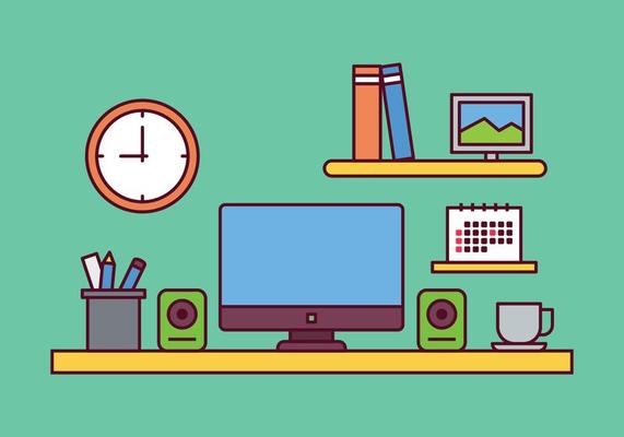 Workspace Illustration Vector