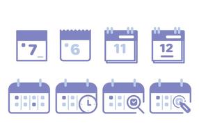 Calendar Icon Set vector