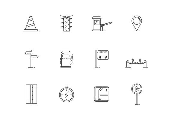 Outline Traffic Icons